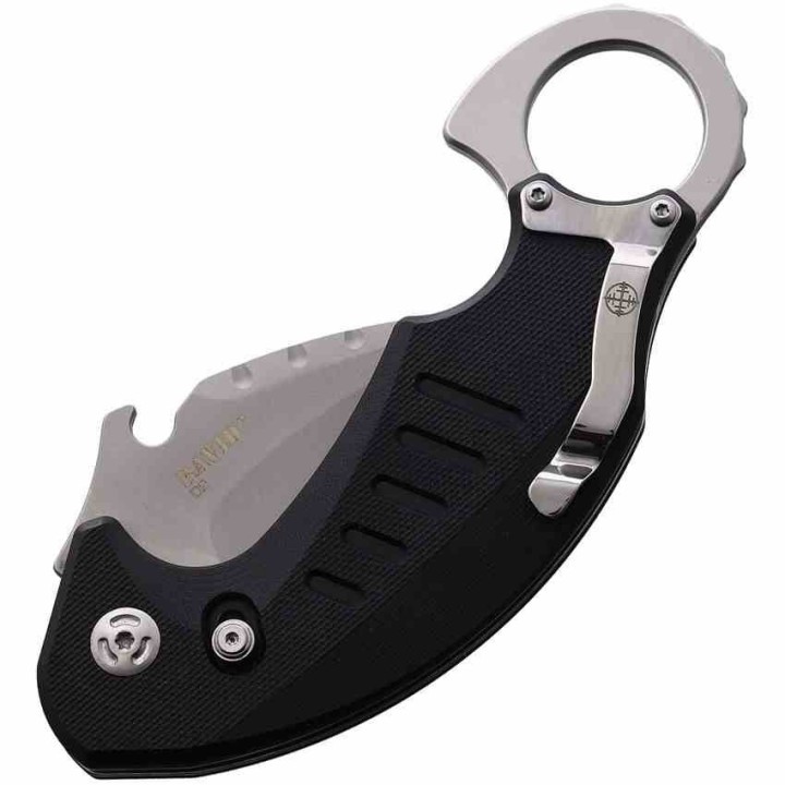 Couteau Elite Tactical Sabretooth Karambit Lame Acier D2 Manche G10 Rapid Lock Clip ETFDR016 - Livraison Gratuite