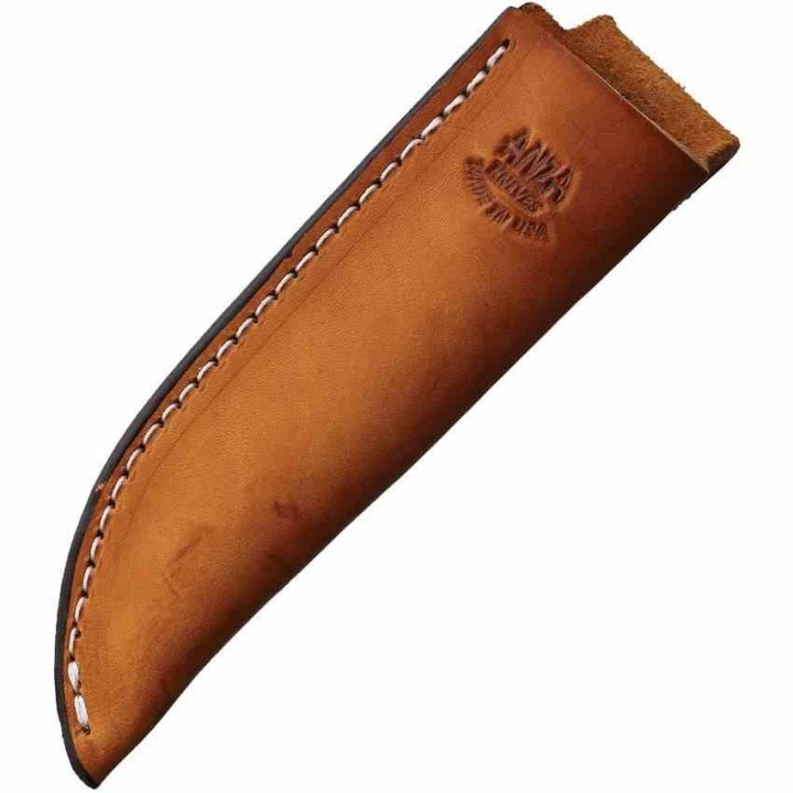 Couteau Anza LJ Bone Manche Os Lame A Partir d'une Lime Etui Cuir Made USA AZJWKR3LJB - Livraison Gratuite