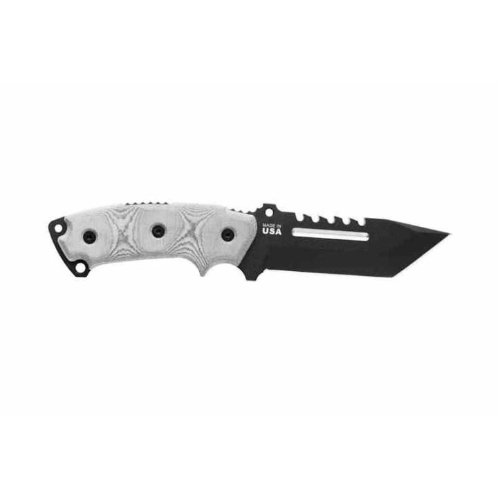 Couteau Tops Steel Eagle Tanto Saw Lame Acier Carbone 1095 Manche Micarta Etui Kydex Made USA TPSE105D - Livraison Gratuite