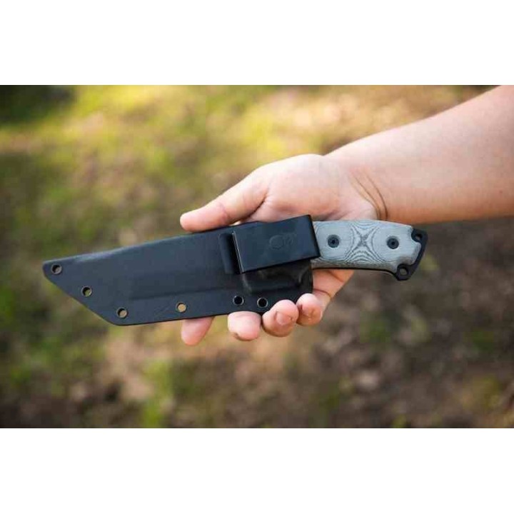 Couteau Tops Steel Eagle Tanto Lame Acier Carbone 1095 Manche Micarta Etui Kydex Made USA TPSE105F - Livraison Gratuite