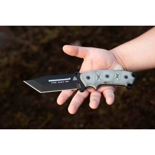 Couteau Tops Steel Eagle Tanto Lame Acier Carbone 1095 Manche Micarta Etui Kydex Made USA TPSE105F - Livraison Gratuite