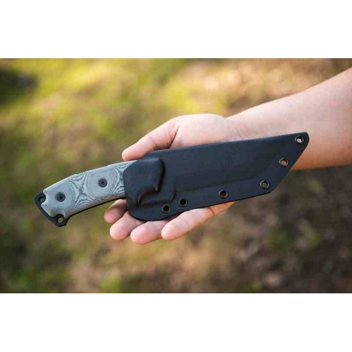 Couteau Tops Steel Eagle Tanto Lame Acier Carbone 1095 Manche Micarta Etui Kydex Made USA TPSE105F - Livraison Gratuite