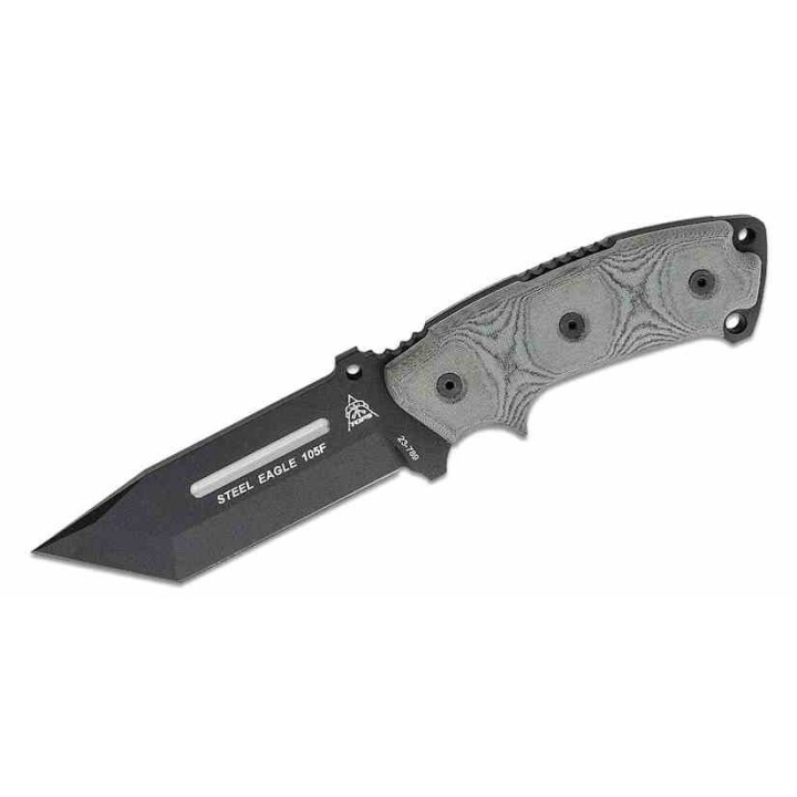 Couteau Tops Steel Eagle Tanto Lame Acier Carbone 1095 Manche Micarta Etui Kydex Made USA TPSE105F - Livraison Gratuite
