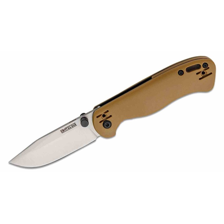 Couteau KA-BAR BK41 Becker Mini Lame Acier D2 Manche Tan GFN Linerclock Clip BKR41 - Livraison Gratuite