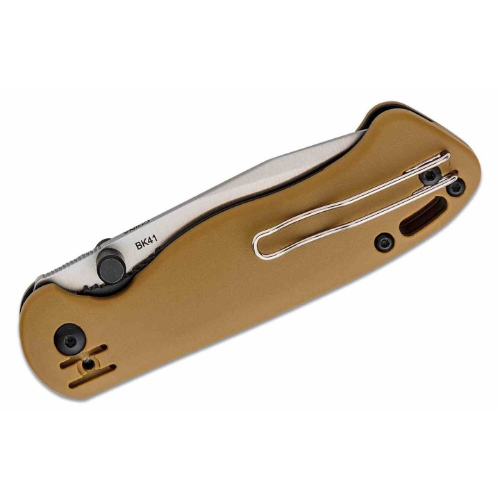 Couteau KA-BAR BK41 Becker Mini Lame Acier D2 Manche Tan GFN Linerclock Clip BKR41 - Livraison Gratuite