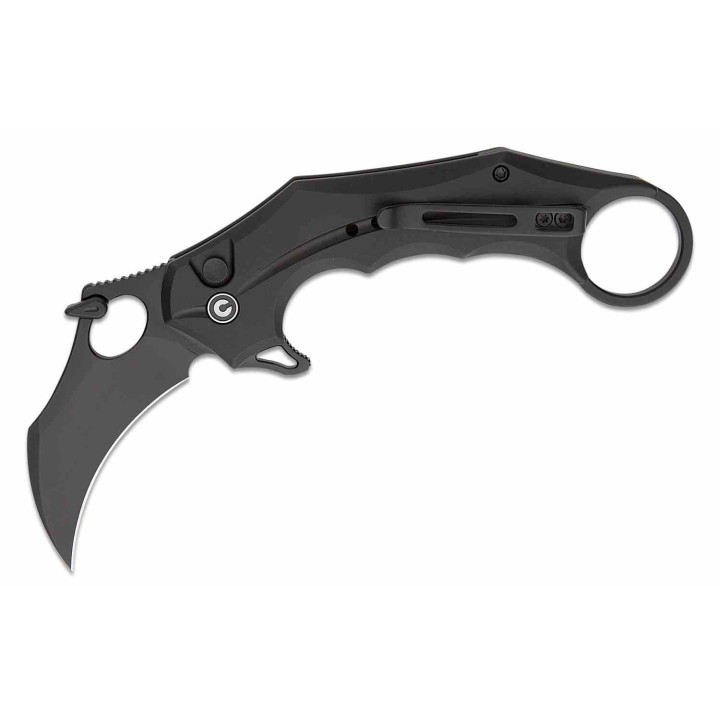 Couteau CIVIVI Incisor II Black Karambit Lame Acier Nitro-V Manche Alum IKBS Button Lock Clip CIVC16016B1 - Livraison Gratuite