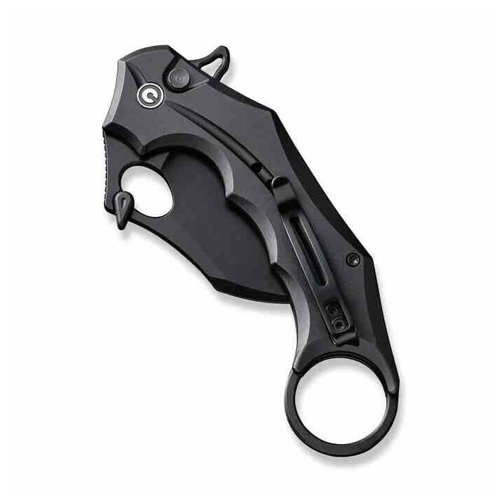 Couteau CIVIVI Incisor II Black Karambit Lame Acier Nitro-V Manche Alum IKBS Button Lock Clip CIVC16016B1 - Livraison Gratuite