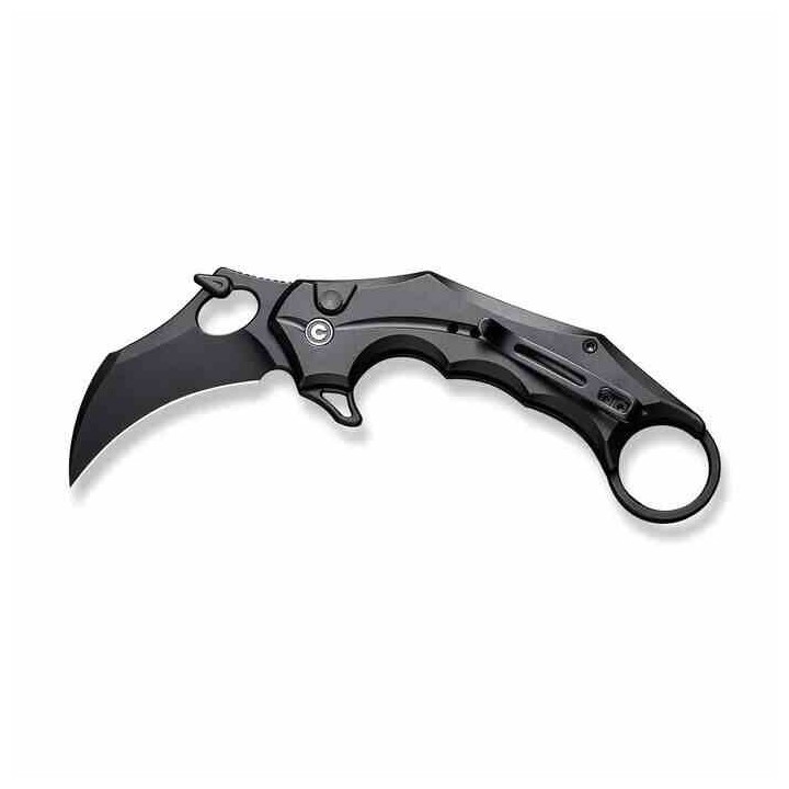 Couteau CIVIVI Incisor II Black Karambit Lame Acier Nitro-V Manche Alum IKBS Button Lock Clip CIVC16016B1 - Livraison Gratuite