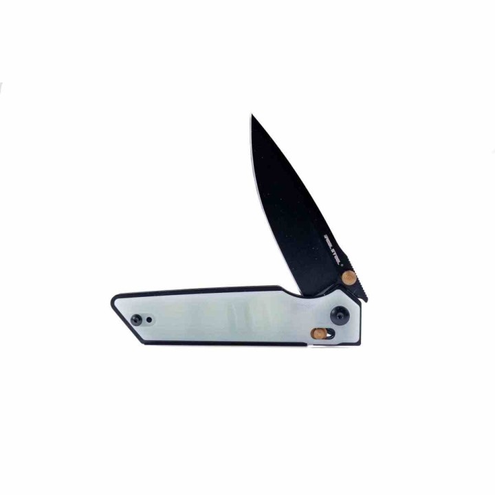 Couteau Real Steel Sacra Jade Lame Acier K110 Black Manche G10 Handles Slider Clip RS7711NB - Livraison Gratuite
