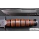 Couteau Ka-bar Short Acier Carbone 1095 Manche Cuir Kabar Made In USA KA1261 - LIvraison Gratuite