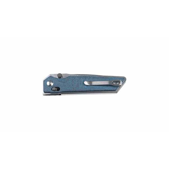 Couteau Real Steel Sacra Denim Lame Acier K110 Stonewash Manche Micarta Slider Clip  RS7711D - Livraison Gratuite