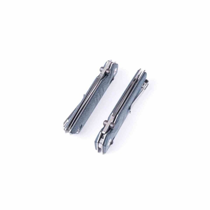 Couteau Real Steel Sacra Denim Lame Acier K110 Stonewash Manche Micarta Slider Clip  RS7711D - Livraison Gratuite