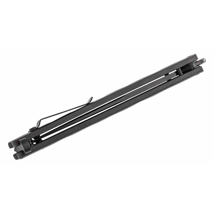 Couteau BLACKHAWK! Dark Angel Butterfly Lame Acier D2 Black Spear Point Manche Acier USA BH15B100 - Livraison Gratuite