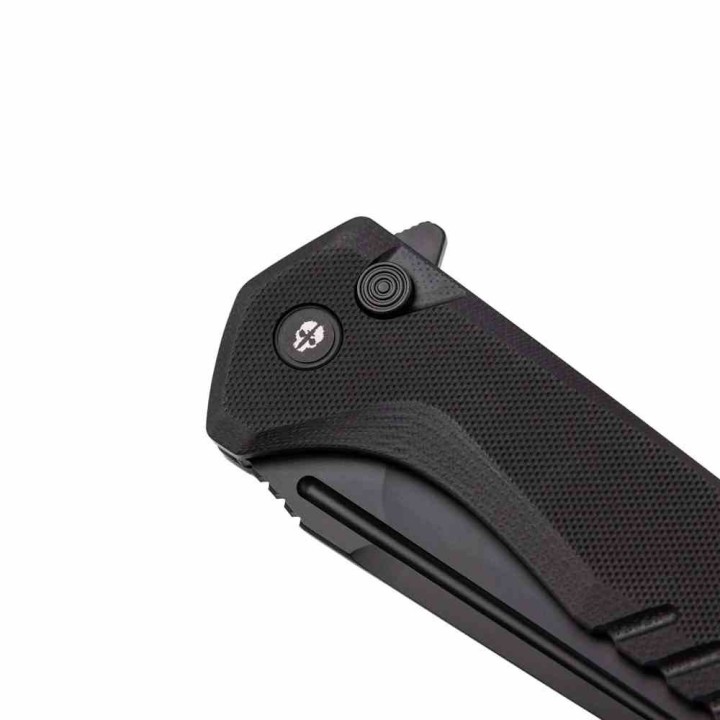 Couteau Tekto F3 Charlie Black Manche G10 Lame Acier D2 Black Clip Button Lock USA TKTF3GBKBK12 - Livraison Gratuite