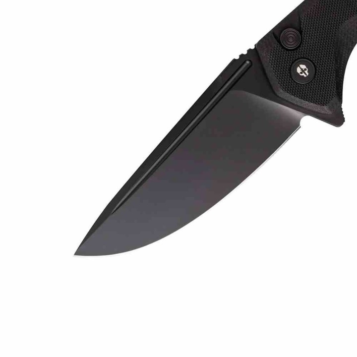 Couteau Tekto F3 Charlie Black Manche G10 Lame Acier D2 Black Clip Button Lock USA TKTF3GBKBK12 - Livraison Gratuite