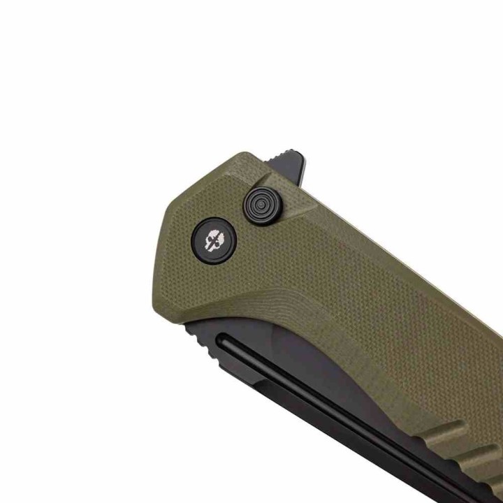 Couteau Tekto F3 Charlie Od Green Manche G10 Lame Acier D2 Black Clip Button Lock USA TKTF3GODBK1 - Livraison Gratuite