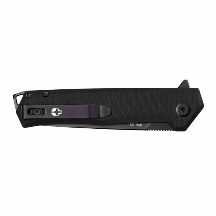 Couteau Tekto Knives F1 Alpha Black Lame Acier D2 Black Manche G10 Linerlock Clip USA TKTF1GBKBK1 - Livraison Gratuite