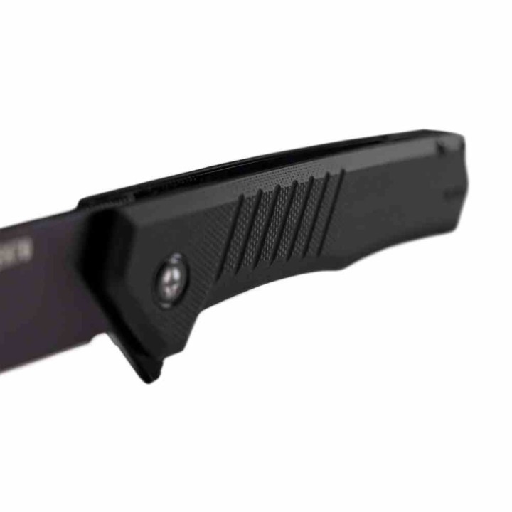 Couteau Tekto Knives F1 Alpha Black Lame Acier D2 Black Manche G10 Linerlock Clip USA TKTF1GBKBK1 - Livraison Gratuite