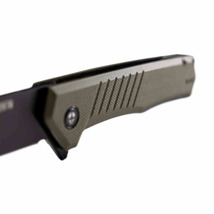 Couteau Tekto Knives F1 Alpha Od Green Lame Acier D2 Black Manche G10 Linerlock Clip USA TKTF1GODBK1 - Livraison Gratuite