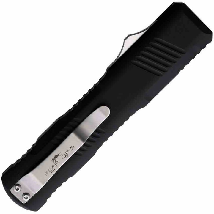 Couteau OTF Bear & Son Auto Tanto Lame Acier D2 Manche Aluminium Made USA BCOTF210ALBKS - Livraison Gratuite