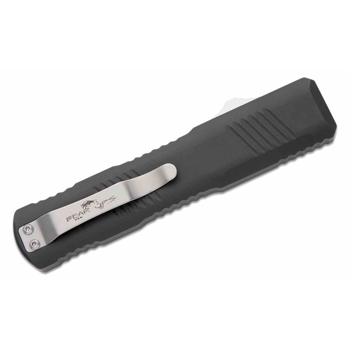 Couteau OTF Bear & Son Auto Tanto Lame Acier D2 Manche Aluminium Made USA BCOTF210ALBKS - Livraison Gratuite
