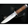 Couteau Bowie Fallkniven NJORD Northern Light Series Acier VG-10 Manche Cuir Made In Japan FKNL3