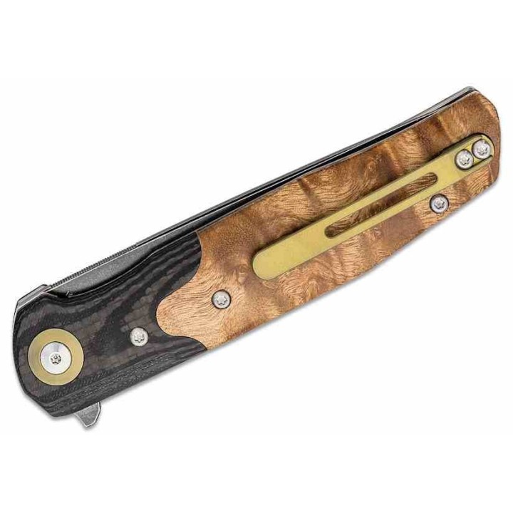 Couteau Bestech Ascot G10/Wood Lame Acier D2 IKBS Linerlock Clip BTKG19E - Livraison Gratuite