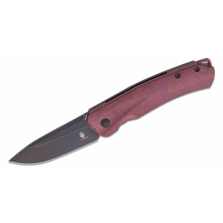 Couteau Kizer Agressor Burgundy Lame Acier CPM-3V Manche Richlite Linerlock Clip KIV3629A1 - Livraison Gratuite