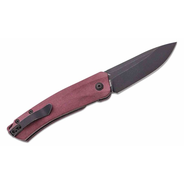 Couteau Kizer Agressor Burgundy Lame Acier CPM-3V Manche Richlite Linerlock Clip KIV3629A1 - Livraison Gratuite