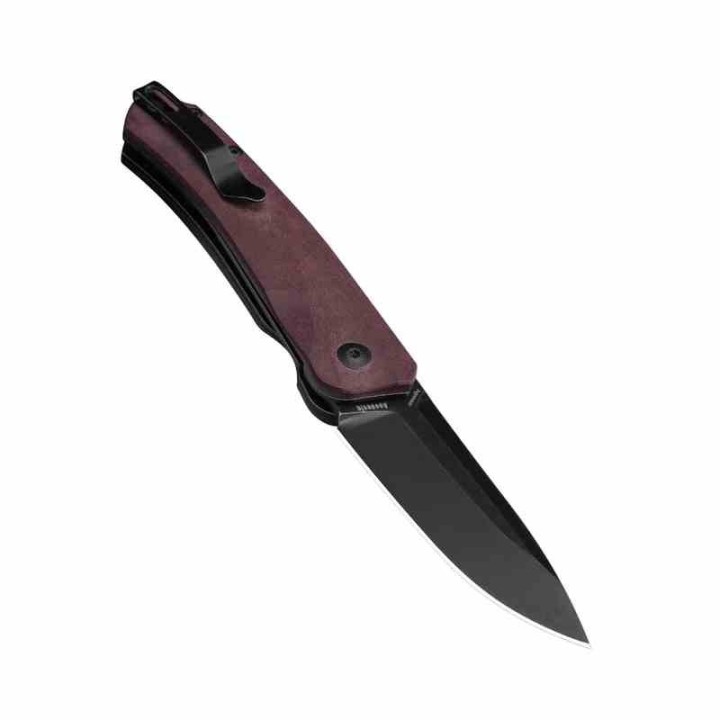 Couteau Kizer Agressor Burgundy Lame Acier CPM-3V Manche Richlite Linerlock Clip KIV3629A1 - Livraison Gratuite