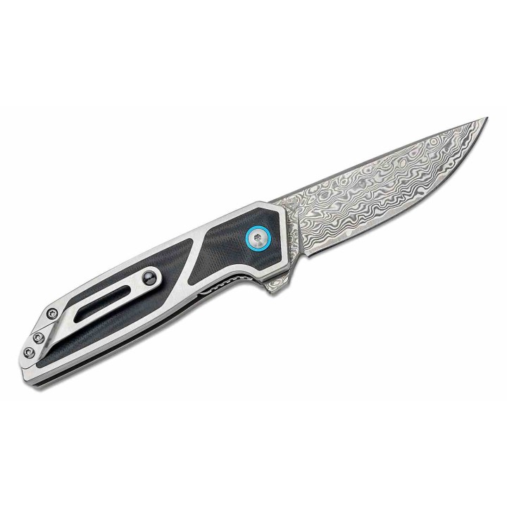 Couteau Begg Knives Diamici Black Manche G-10 Lame Damas IKBS Linerlock Clip BG015 - Livraison Gratuite