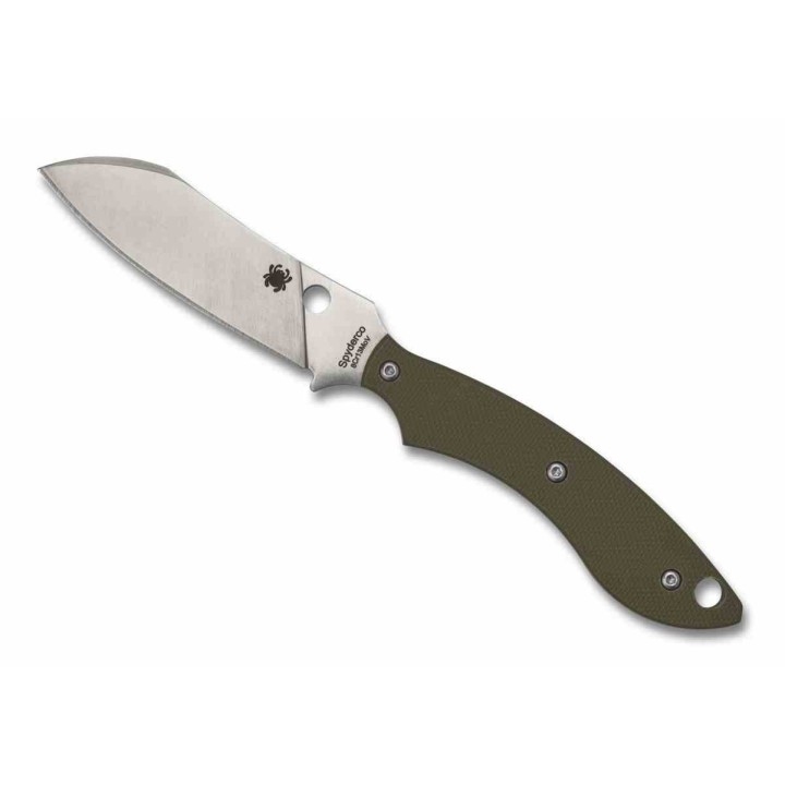 Couteau Spyderco Stok Drop Point Lame Acier 8Cr13MoV Manche OD Green G10 Etui Boltaron SCFB50GPOD - Livraison Gratuite
