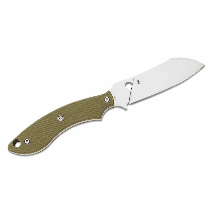 Couteau Spyderco Stok Drop Point Lame Acier 8Cr13MoV Manche OD Green G10 Etui Boltaron SCFB50GPOD - Livraison Gratuite