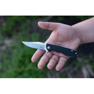 Couteau Tops MSF Black Lame Acier Elmax Manche G10 Linerlock Clip Made USA TPMSFB01 - Livraison Gratuite