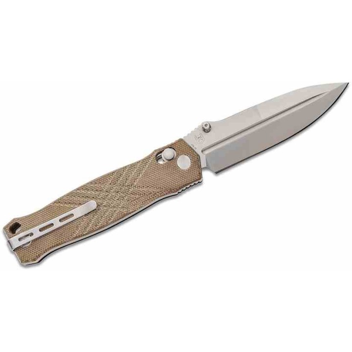 Couteau Real Steel Muninn Green Lame Acier VG-10 Spear Point Manche Micarta Slide Lock Clip RS7751GM - Livraison Gratuite