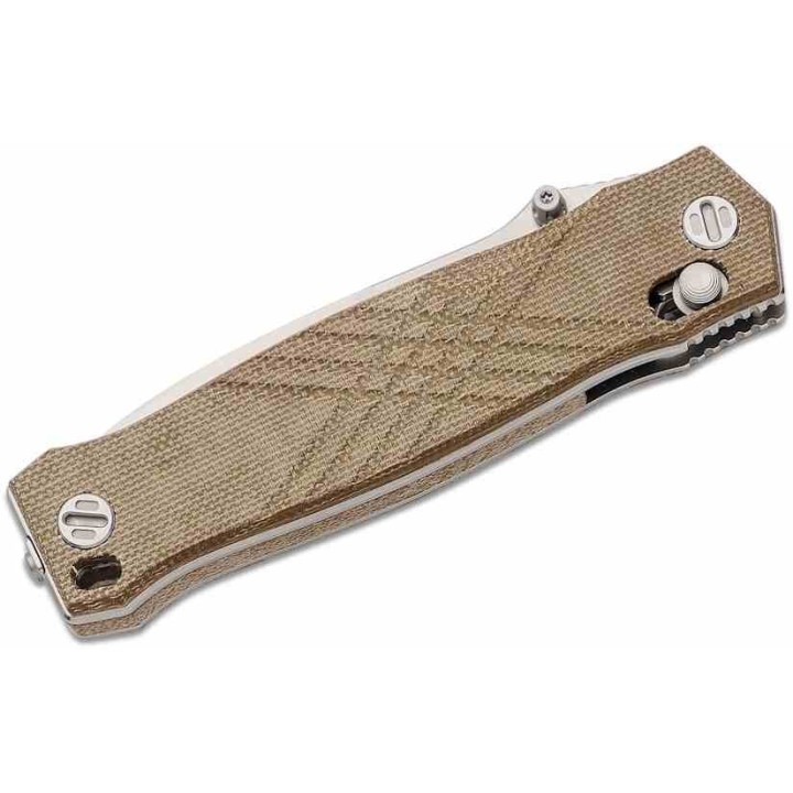 Couteau Real Steel Muninn Green Lame Acier VG-10 Spear Point Manche Micarta Slide Lock Clip RS7751GM - Livraison Gratuite