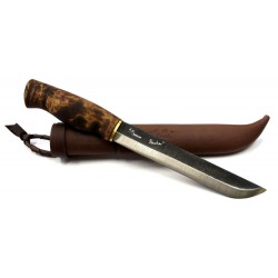 Couteau Bushcraft Kellam Slasher Acier Carbone Manche Bouleau Etui cuir Made In Finlande KLWP7 - Livraison Gratuite