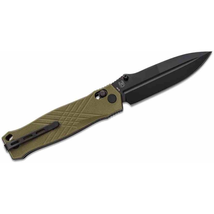 Couteau Real Steel Muninn Od Green Lame Acier VG-10 Spear Point Manche G10 Slide Lock Clip RS7752GB - Livraison Gratuite