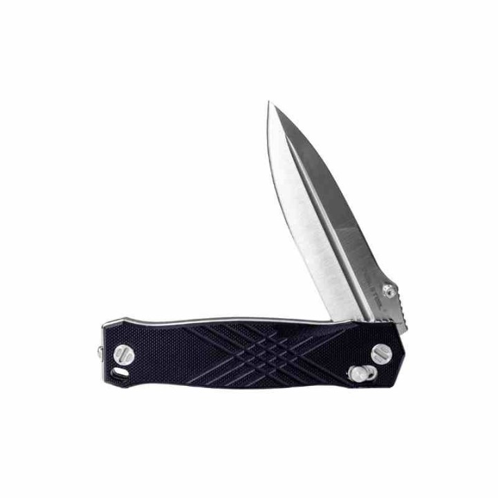 Couteau Real Steel Muninn Black Lame Acier VG-10 Spear Point Manche G10 Slide Lock Clip RS7751BS - Livraison Gratuite