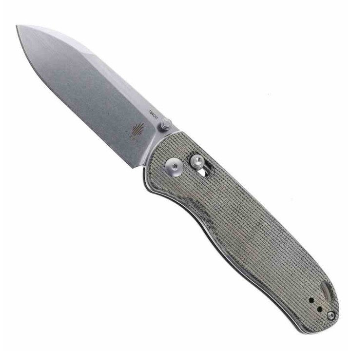 Couteau Kizer Drop Bear Black Manche Micarta Lame Acier 154CM IKBS Clutch Lock Clip KIV3619C3 - Livraison Gratuite