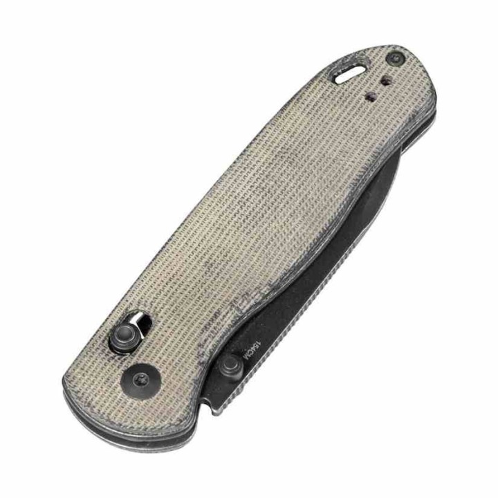﻿Couteau Kizer Drop Bear Black Manche Micarta Lame Acier 154CM IKBS Clutch Lock Clip KIV3619C4 - Livraison Gratuite