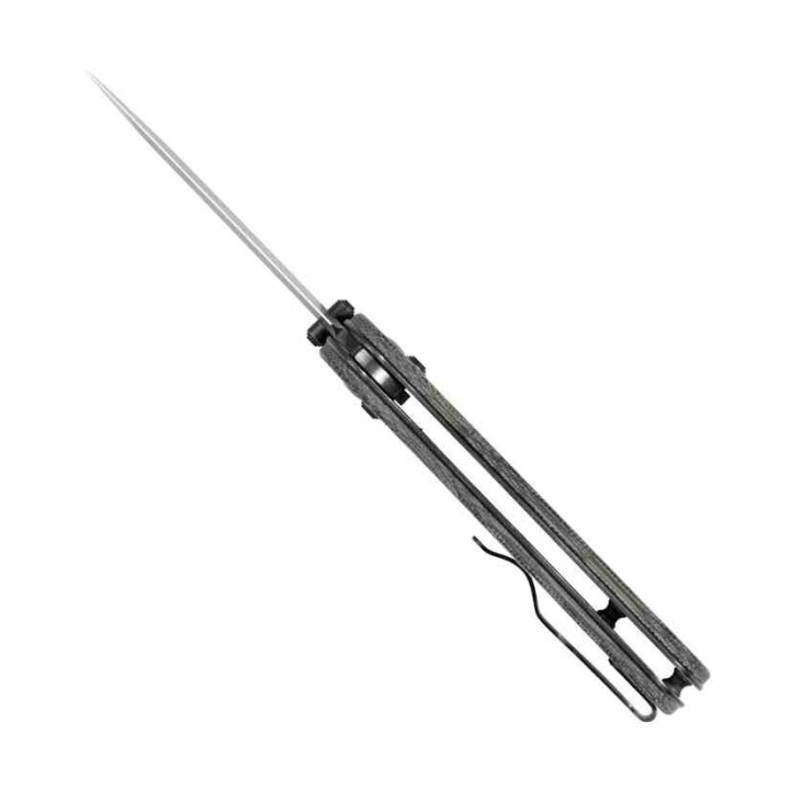 ﻿Couteau Kizer Drop Bear Black Manche Micarta Lame Acier 154CM IKBS Clutch Lock Clip KIV3619C4 - Livraison Gratuite