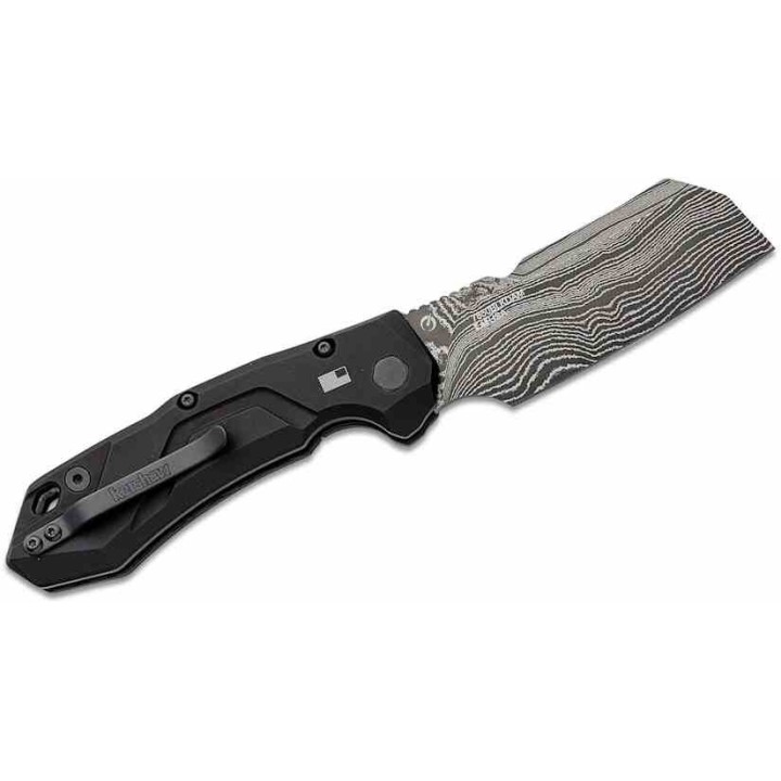 Couteau Automatique Kershaw Launch 14 Lame Acier Damas Manche Gray Alu/FCarbone Clip USA KS7850BLKDAM - Livraison Gratuite