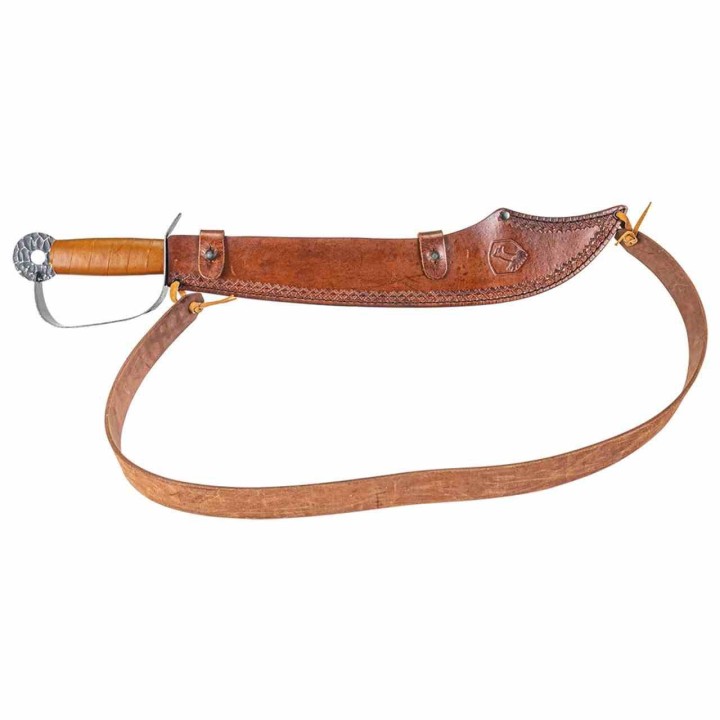 Condor Buccaneer Pirate Sword Lame Acier Carbone 1075 Manche Cuir Etui Cuir El Salvador CTK1030155HC - Livraison Gratuite