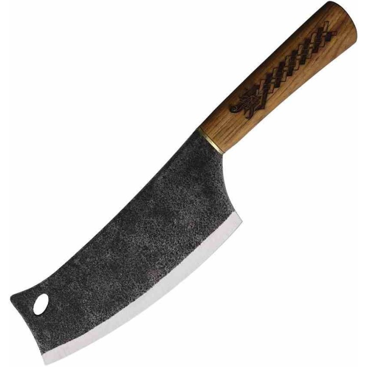 Couperet Condor Norse Dragon Cleaver Lame Acier Carbone 1075 Manche Bois Etui Cuir El Salvador CTK103374HC - Livraison Gratuite