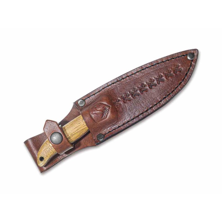 Couteau Condor Austral Lame Acier Carbone 1095 Manche Bois Etui Cuir Made El Salvador CTK396246HC - Livraison Gratuite