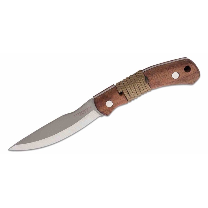 Couteau Condor Mountaineer Trail Hunter Lame Acier 440C Manche Noyer Etui Cuir El Salvador CTK1204264C - Livraison Gratuite