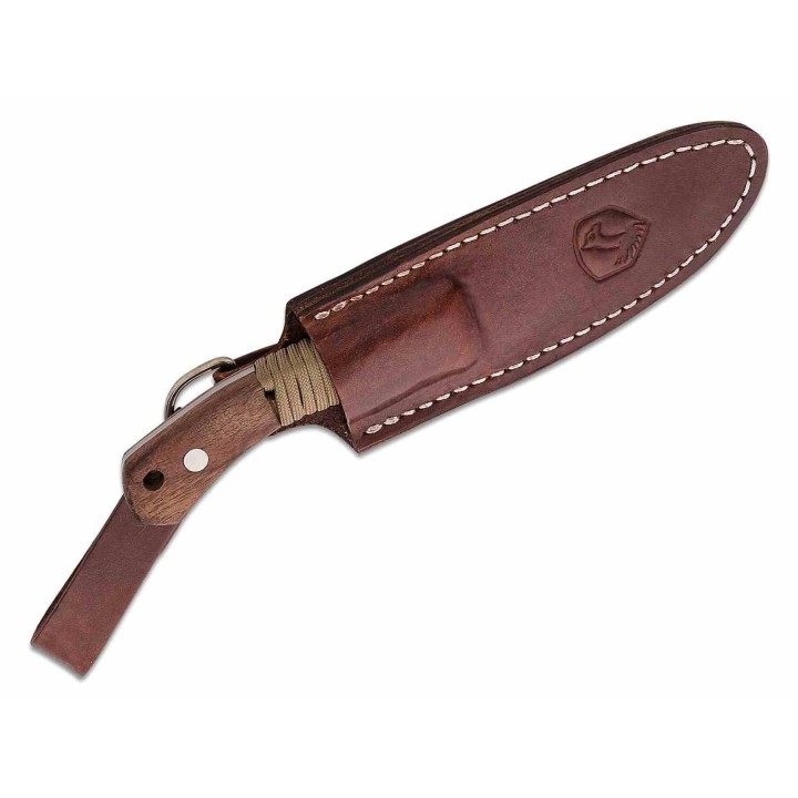 Couteau Condor Mountaineer Trail Hunter Lame Acier 440C Manche Noyer Etui Cuir El Salvador CTK1204264C - Livraison Gratuite
