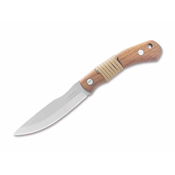 Couteau Condor Mountaineer Trail Hunter Lame Acier 440C Manche Noyer Etui Cuir El Salvador CTK1204264C - Livraison Gratuite