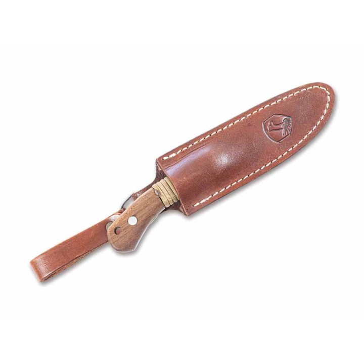 Couteau Condor Mountaineer Trail Hunter Lame Acier 440C Manche Noyer Etui Cuir El Salvador CTK1204264C - Livraison Gratuite